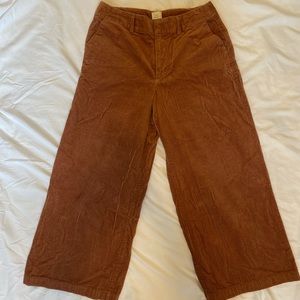High waisted corduroy wide leg pants